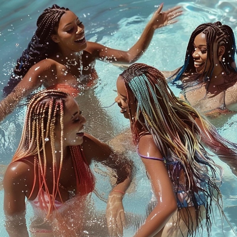 Pre Stretched Braiding hair Ez Braid T30, 3Packs Prestretched Micro