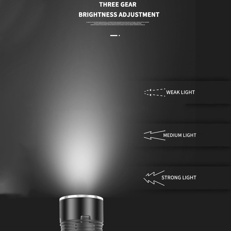 Diving Flashlight Magnetic Switch Aluminum Alloy IPX8 Waterproof 1500LM Strong