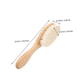 jojofuny 3pcs Cradle Cap Scrubber Soft Bristle Hair Brush with Wooden Handle for Newborns Scalp Care and Gentle Massage Ergonomic Grip Grooming Tool
