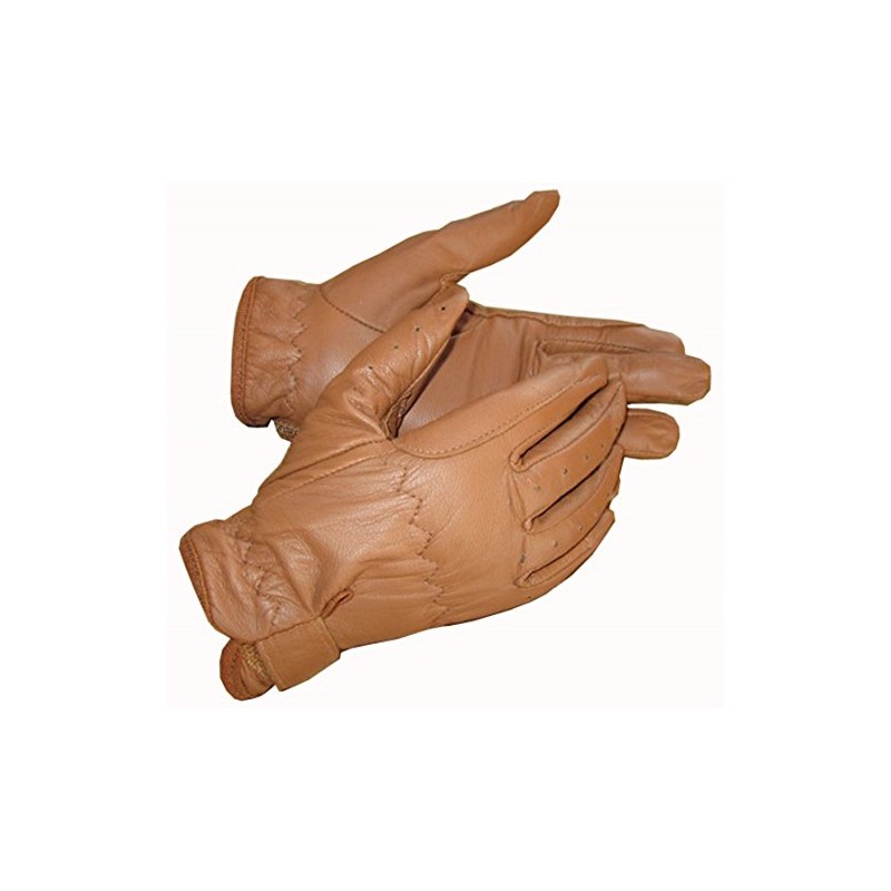 Ryda Ladies Real Leather Horse Riding Gloves White Black Brown