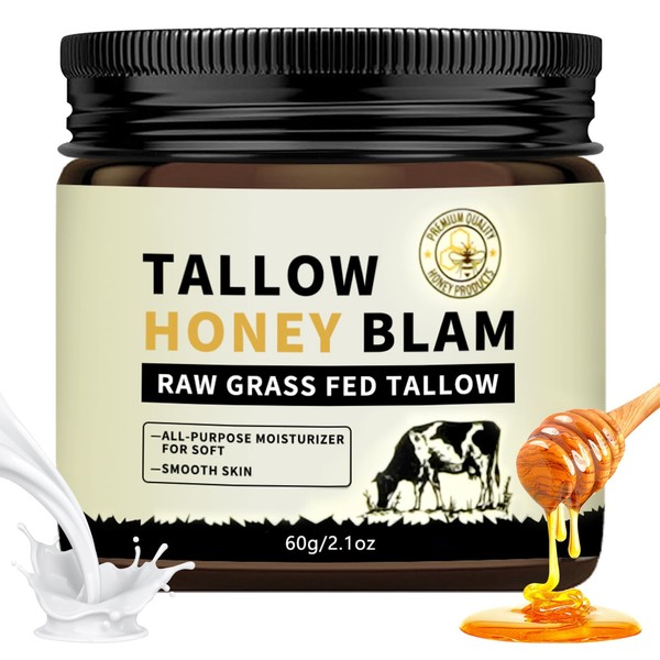 Beef Tallow for Skin,Tallow and Honey Balm,Tallow Face Moisturizer Organic