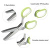 KISUOMAOYI Herb Scissors,Kitchen Scissors Multifunctional 5 Blade Kitchen,Scissors with Lid