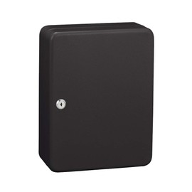 Key Lock Box, Key Cabinet Wall Mount, Locking Key Organizer, 20 Key Hooks & Tags Key Lab, Metal Key Box Organizer with for Home and Office (Black)