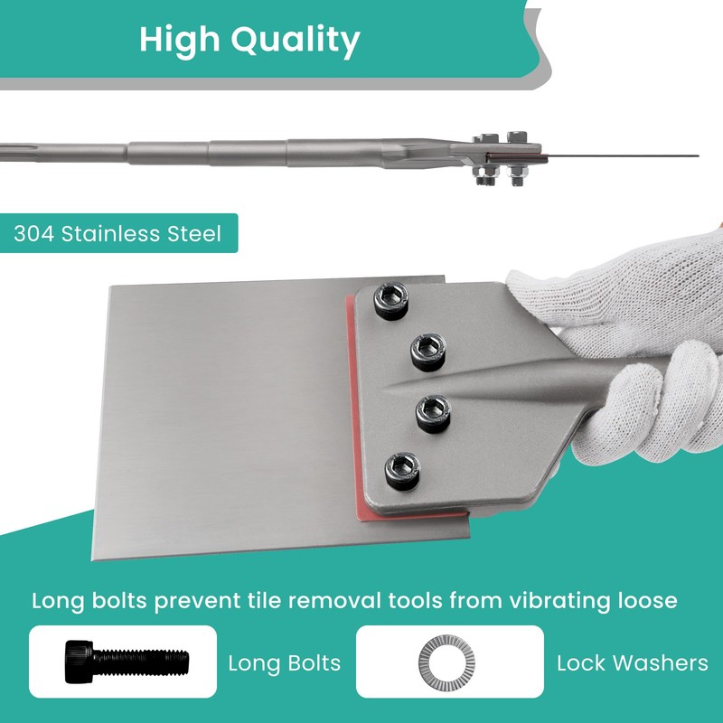 Anfrere 6 Inch SDS Plus Floor Scraper with Spare Bolts