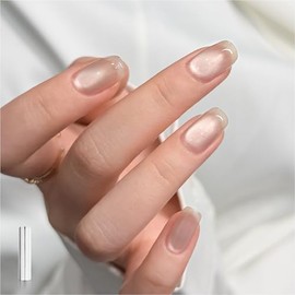 GAOY Jelly Cat Eye Gel Nail Polish, 16ml Glitter Holographic Nail Polish with Magnet, Reflective Translucent UV Gel, 3133 Silken Dusk