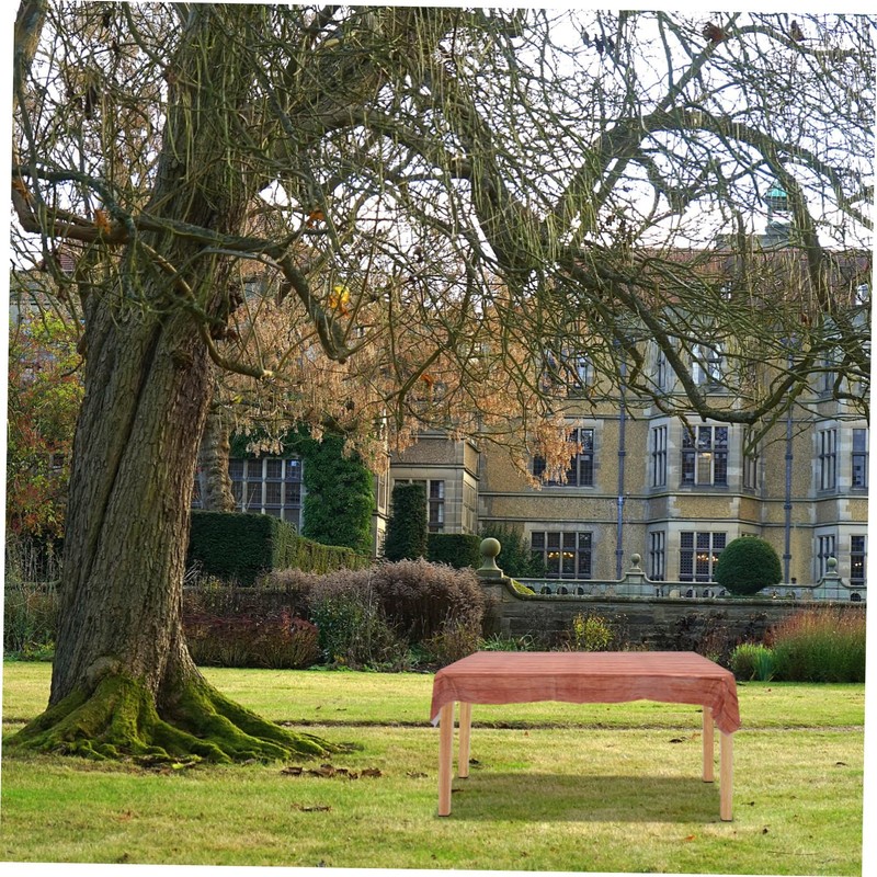 Alipis Natural Wood Grain Rectangle Tablecloth Set 4pcs for Wedding