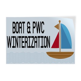 Decal Stickers Multiple Sizes Boat & PWC Winterization A Industrial Vinyl Safety Sign Label Business 20x14Inches