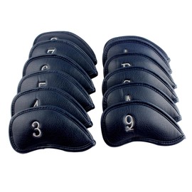 Craftsman Golf - Juego de fundas para cabezas de palos de golf, cuero sintético grueso, para todas las marcas, 12 unidades, Azul
