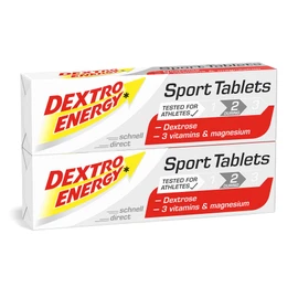 Dextro Energy Sport Tablets - Sport Tabletten mit VITAMIN B1, B6, C und Magnesium - Unterstützung des Energiestoffwechsel, gegen Müdigkeit und Ermüdung - 2 x 47 g (2er Pack)