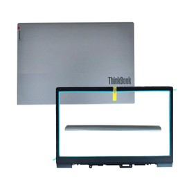 Cubierta LCD de repuesto para portátil con tapa trasera trasera trasera y cubierta de bisagra para Lenovo ThinkBook 14 G2 G3 ITL 5CB1B02549 5CB1K18593 5H50S28991 (cubierta trasera LCD con tapa de