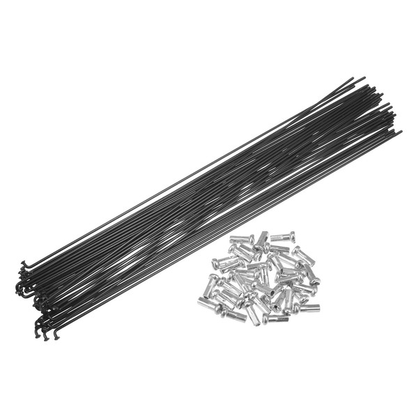 X AUTOHAUX 36pcs Bicycle Carbon Steel Spokes 14G Bike Spoke