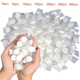 Portable Compressed Paper Towel, 100pcs/10pcs/50pcs Mini Face Towel, Disposable Face Towel for Travel, Camping, Hiking, Sport, Travel Essentials, Bathroom Accessories, Festival Gifts - Color: White, Specification: 50pcs