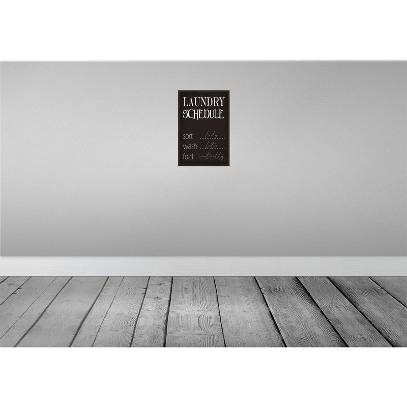 vianmo Holzschild 30x20 cm laundry schedule sort tody wash Deko