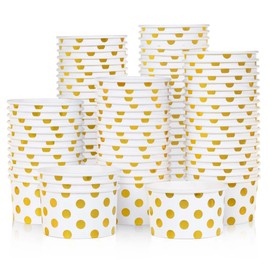 MATICAN Paper Ice Cream Cups - 100-Count 9-Oz Disposable Dessert Bowls for Hot or Cold Food