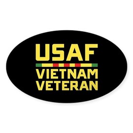 CafePress USAF Vietnam Veteran Oval Car Bumper Sticker
