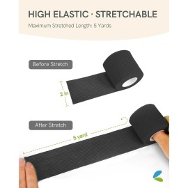 Unbranded Vet Wrap for Dogs 2 Inches 5 Yards 6 Pack Self Adhering Bandage Wound Rolls