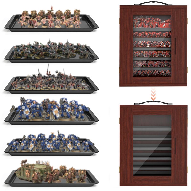 WELIDAY Miniature Storage Case for Collectibles, Miniature Display Cases with