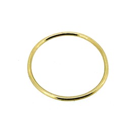 1mm 18ct Yellow Gold Vermeil Slim Round Band or Skinny Stacking Ring (N)
