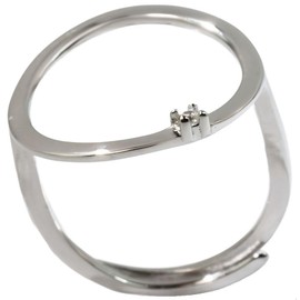 NicoWerk SRI1109 Women's 925 Silver Ring - Elegant Silver Ring Women's 925 Silver with Stone, Adjustable, Simple and Shiny, Silver