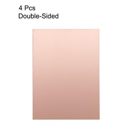 sourcing map 4pcs 180x120mm Double Sided Copper Clad Laminate PCB Circuit Board FR4 1.5mm Thickness DIY Prototyping PCB Board