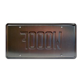 Dumb and Dumber | WOOOF | Metal Stamped License Plate