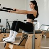 Fiohiros Pilates Yoga Socks with Grips for Women,Elegant Ruffle Frilly
