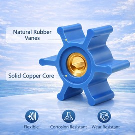 RUHUALIFE Rubber Impeller & Seal Kit Compatible with Milwaukee M18 Transfer Pump, Replaces 49-16-2771, Natural Rubber Impeller with Copper Core, Direct Replacement