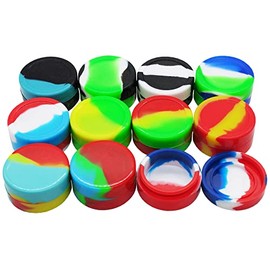 KUVIS 26ml Silicone Wax Container Non-stick Concentrate Jars with Round Shape for Kitchen Food Storage (2)