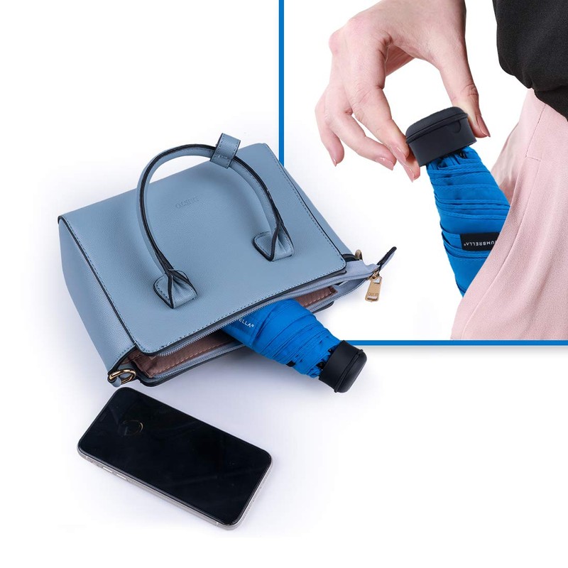 RUMBRELLA Mini paraguas compacto de viaje UV paraguas para mujer,