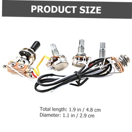 Kisangel 1 Set Shake Switch Electric Guitar Wire Wiring Solderless Guitar Switch Key Metal Wired Potentiometer Harness Guitar Switch Guitars Potentiometer Harness Plastic