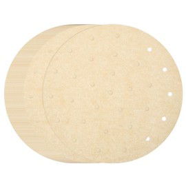 HARFINGTON 100pcs Air Fryer Liners 9 Inch Round Bamboo Steamer Liners with Holes Non-Stick Perforated Parchment Paper Sheets Disposable Steamer Paper for Air Fryers Steaming Basket, Brown