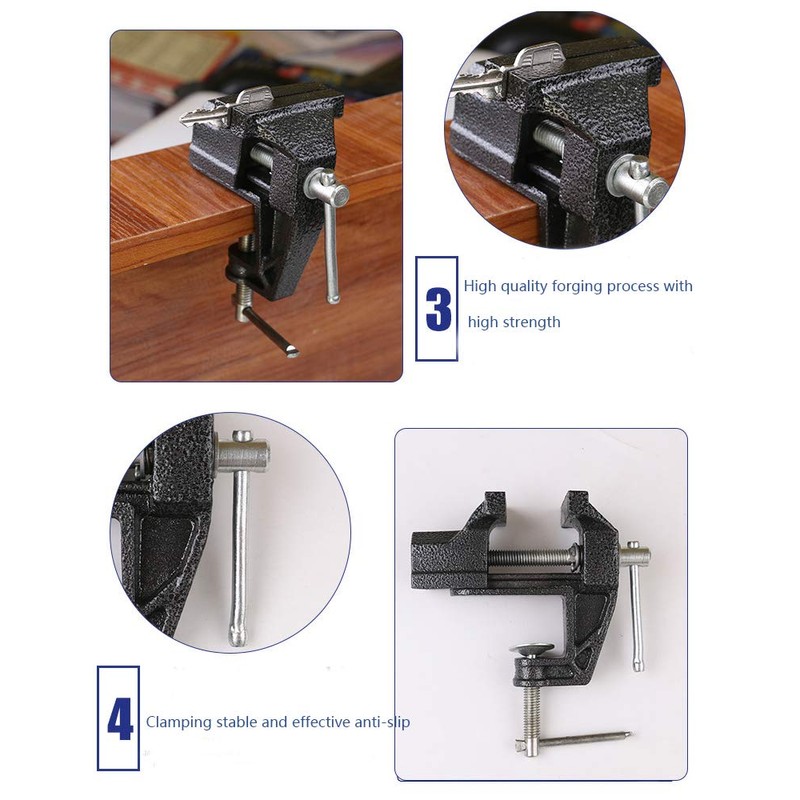 Mini Table Clamp, Small Bench Vice, New upgraded cast iron