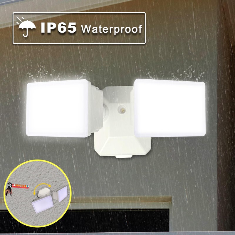 EMANER Exterior Dimmable Security Lights, Switch-Controlled Flood Light, Hardwired 24-Watt