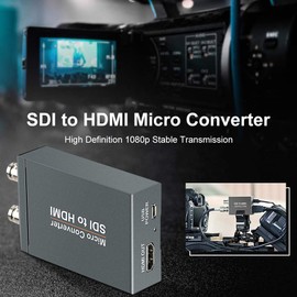 Areyourshop SDI to HDMI Converter + SDI Mini HD Video Micro Converter 1 to 2 o Format Detection for 720p 1080i 1080p Resolution