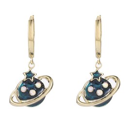 Delicate CZ Saturn Small Huggie Hoop Earrings for Women Fashion AB Crystals Stars Celestial Drop Dangle Hoops Earring Danity Engagement Wedding Jewelry for Theme Party, Small, Metal, created cz