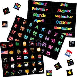 100Pcs Calendar Magnets Magnetic Calendar Numbers Month and Holiday Calendar Labels for Classroom Home Office School Supplies