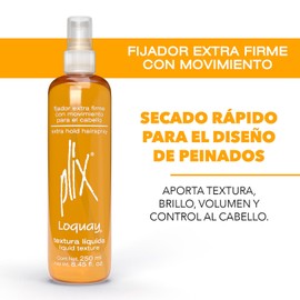 Fijador Para Peinar Planchar Cabello Extra Firme Plix Loquay