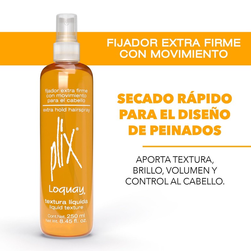 Fijador Para Peinar Planchar Cabello Extra Firme Plix Loquay