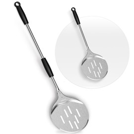 AmeierGro Pizza Peel & Turner, 9" Pizza Spatula with Extendable Handle (26-36" Length)