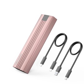 MEANHIGH M.2 NVME SATA SSD Enclosure, Tool-Free USB 3.2 Gen 2 10Gbps NVME to USB Adapter, Supports M and B&M Keys External Solid State Drive Case for Size 2242/2260/2280(up to 8TB)