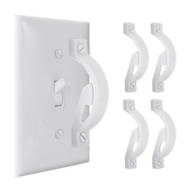 Light Swich Cover-Wall Light Switches Guard-Light Switch Guard Cover-switch covers,Childproof Light Switch Plate Protects Your Lights (White,4pc)