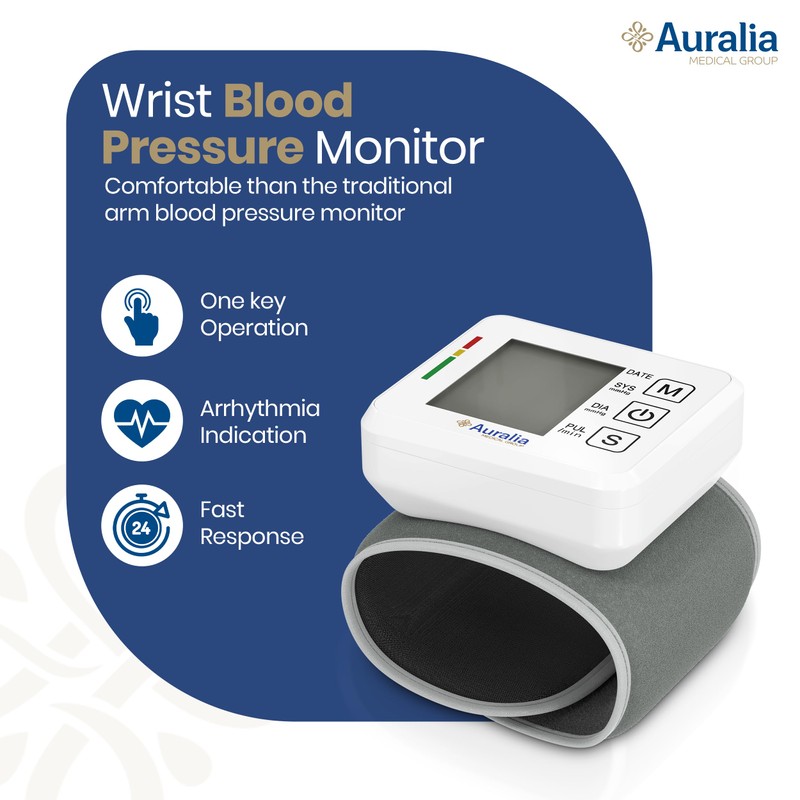 Wrist Blood Pressure Monitor with Arrhythmia Detection, Fully Automatic Blood