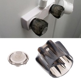 Briny River 4Pcs RV Shower Faucet Knobs Bathroom Hot Cold Water Control Knob for RV Bathroom Sink, 46x51.5x47.5mm