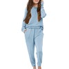 Apbondy Girls Pullover Sweatsuit Casual Sweatpants Loungewear Set Relaxed Tracksuit