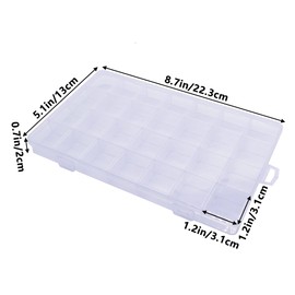 HAOBIN Pack of 2 Storage Boxes with 28 Compartments Sorting Boxes for Small Parts PP Sorting Boxes Assortment Box Assortment Box Assortment Boxes for Jewellery, Beads, Small Parts (28 Grids, 2)