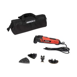 Arrow OSC9500-A Oscillating MultiTool Kit, Sander Tool, and Drywall Saw, Use for Polishing, Grinding, Scraping, Includes Storage Tool Bag, Titanium Coated Multitool Blade and Multipurpose Sanding Kit