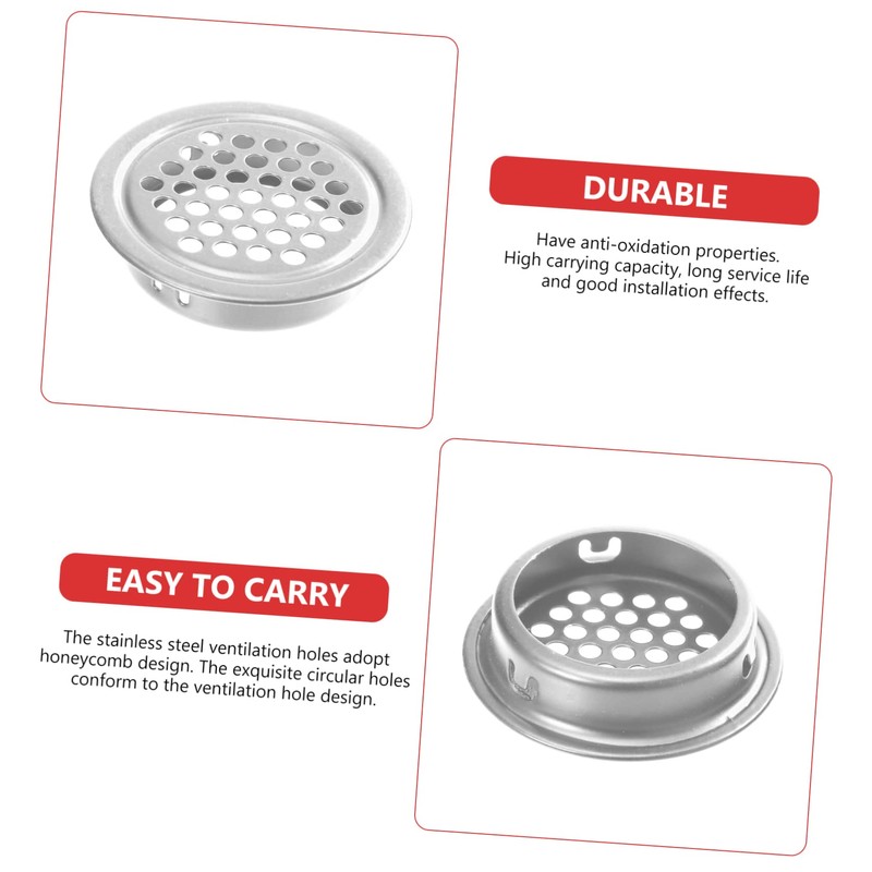 TEHAUX 20pcs Vent Cover for Cabinets Wardrobes and Furniture Durable