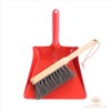 Redecker Mini Dust Pan Set, Large, Red