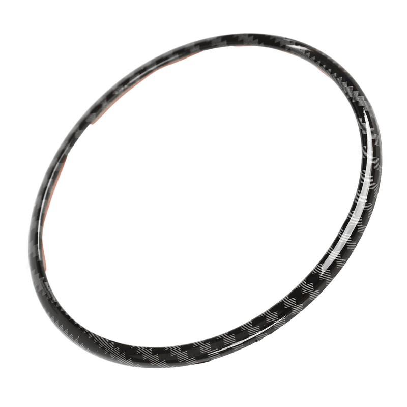 Steering Wheel Emblem Ring Carbon Fiber Look Simple Cool Replacement