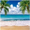 SJOLOON Summer sea Backdrop Tropical Beach Plants Photo Backdrop Hawaiian